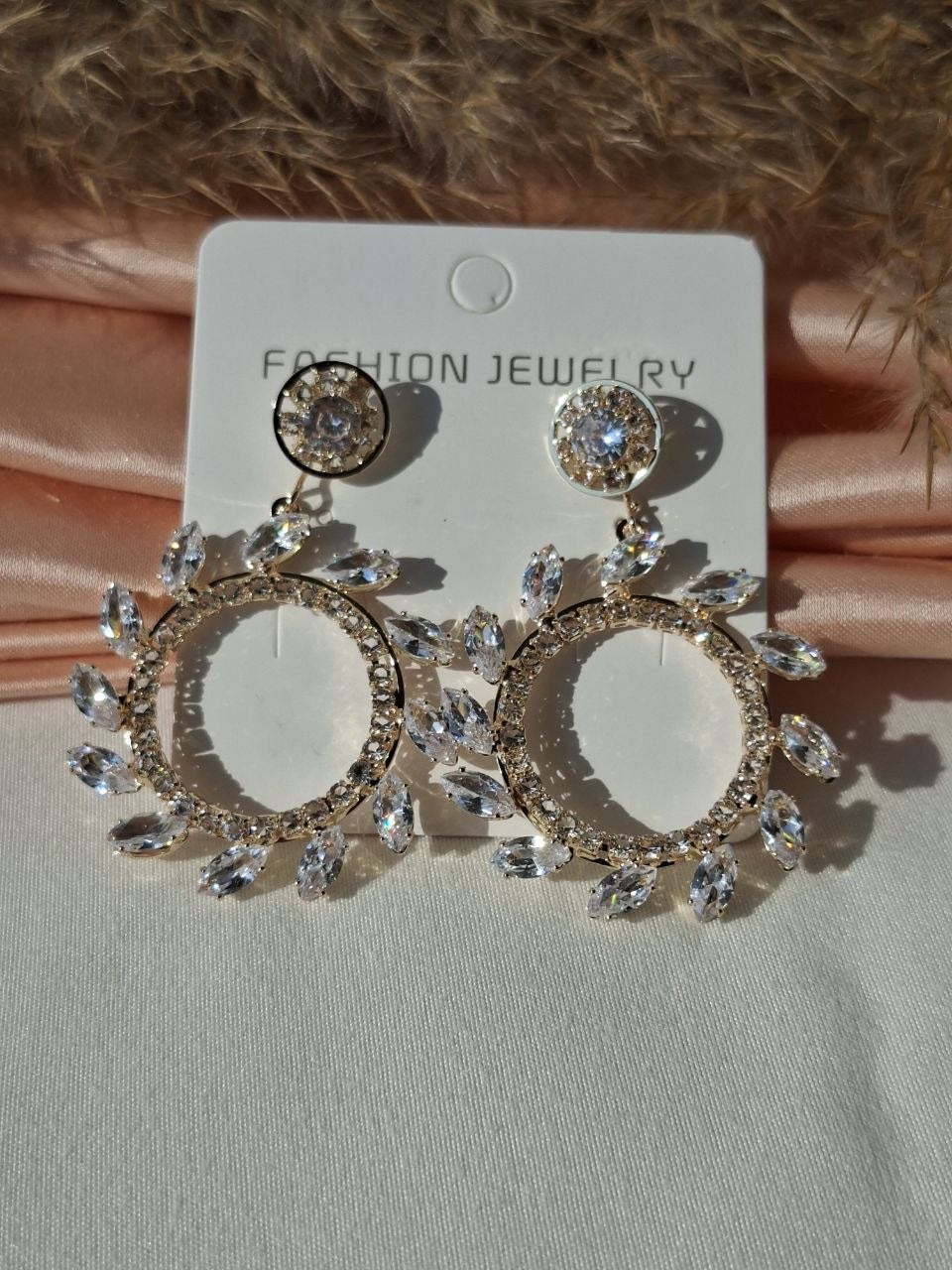 Crystal Hoop Soiree Earrings