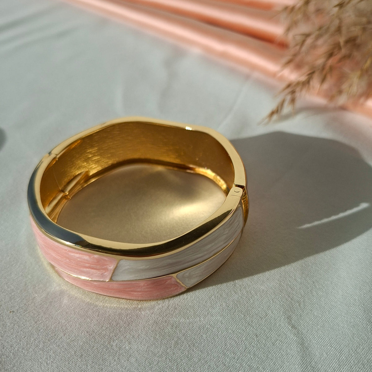 Pink Ivory Mosaic Bangle