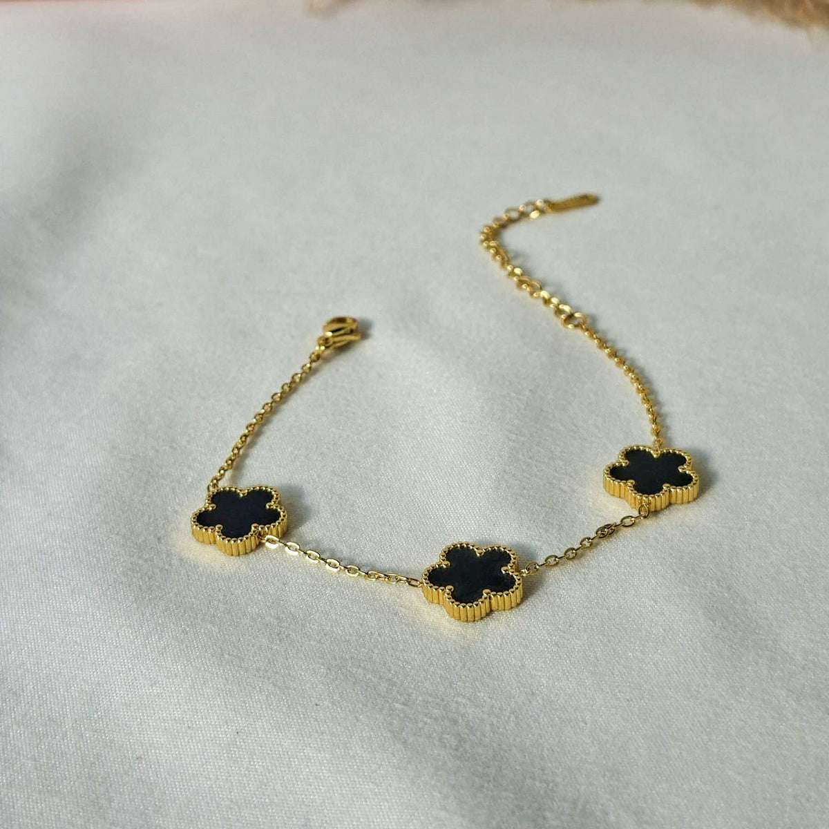 Black Clover Stainless Steel Bracelet