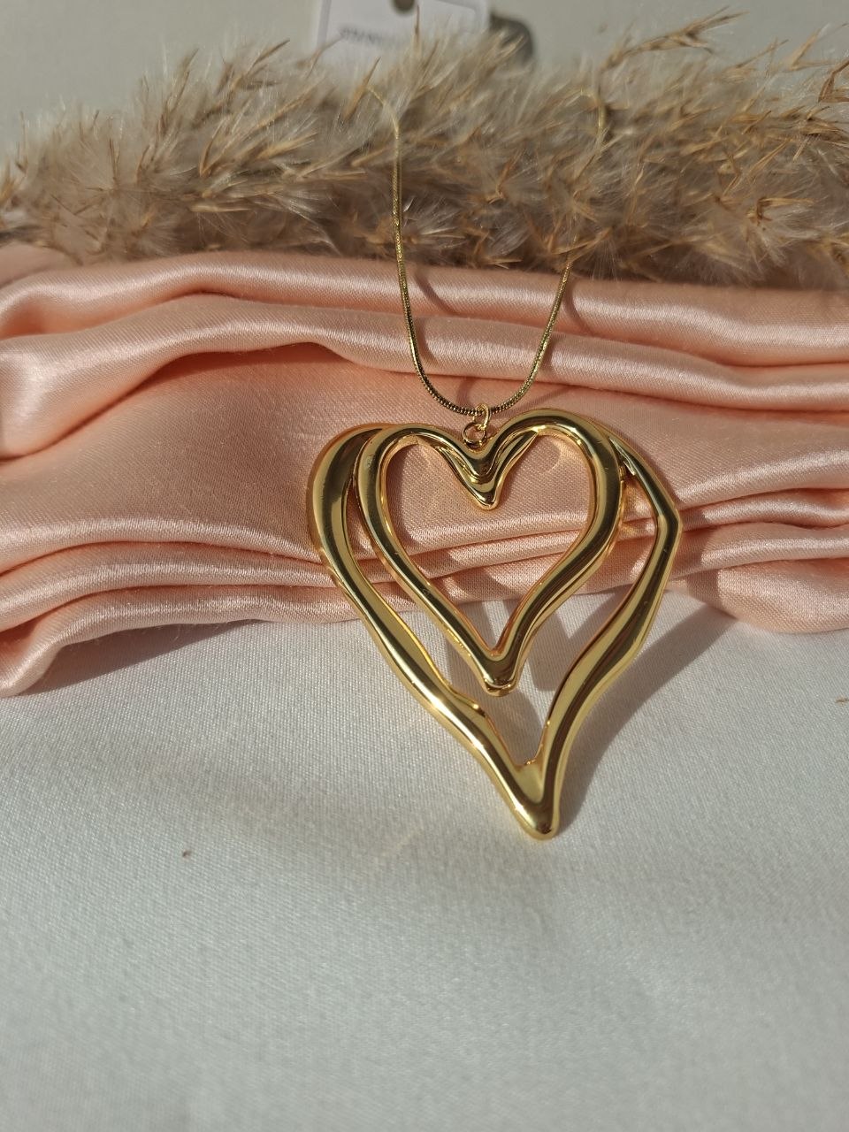 Golden Double Heart Necklace
