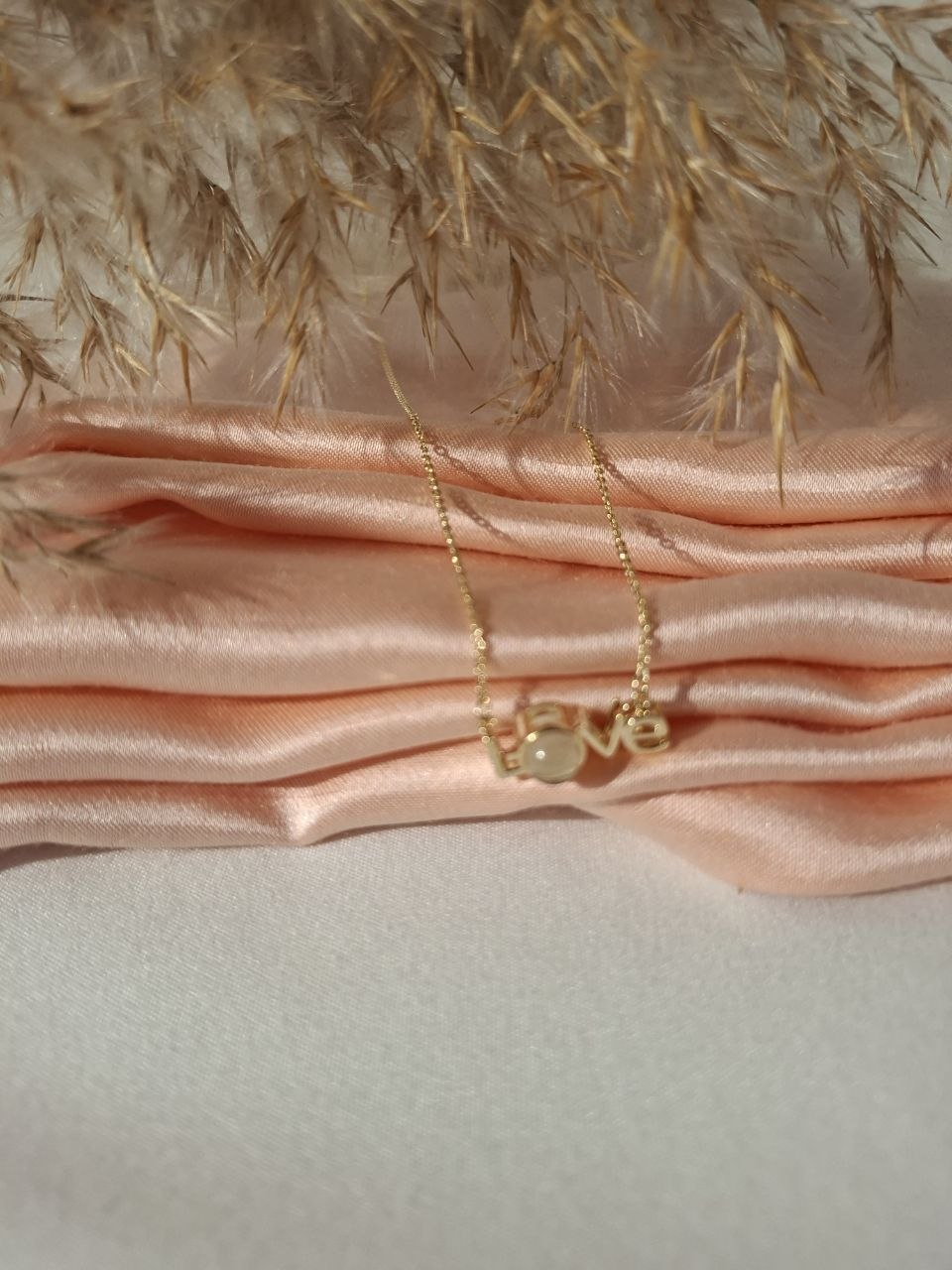 Golden Love Projection Necklace