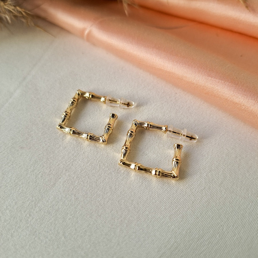 Bamboo Square Earrings