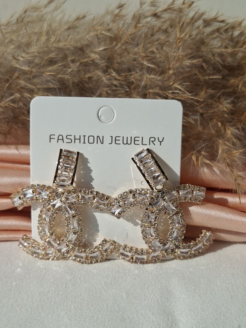 Double C Crystal Soiree Earrings