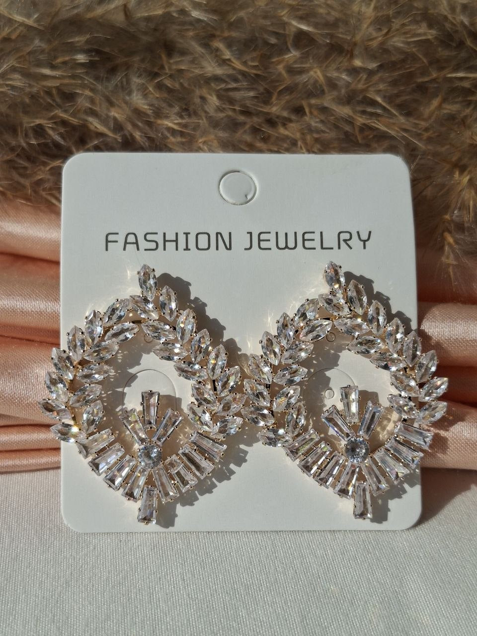 Marquise Wreath Crystal Soiree Earrings