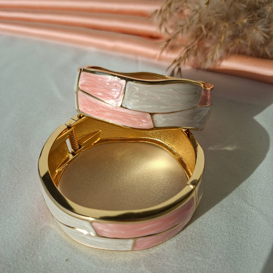 Pink Ivory Mosaic Bangle