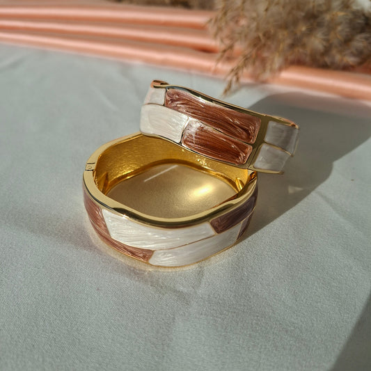 Nude Ivory Block Bangle