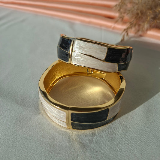 Black Marble Gold Bangle