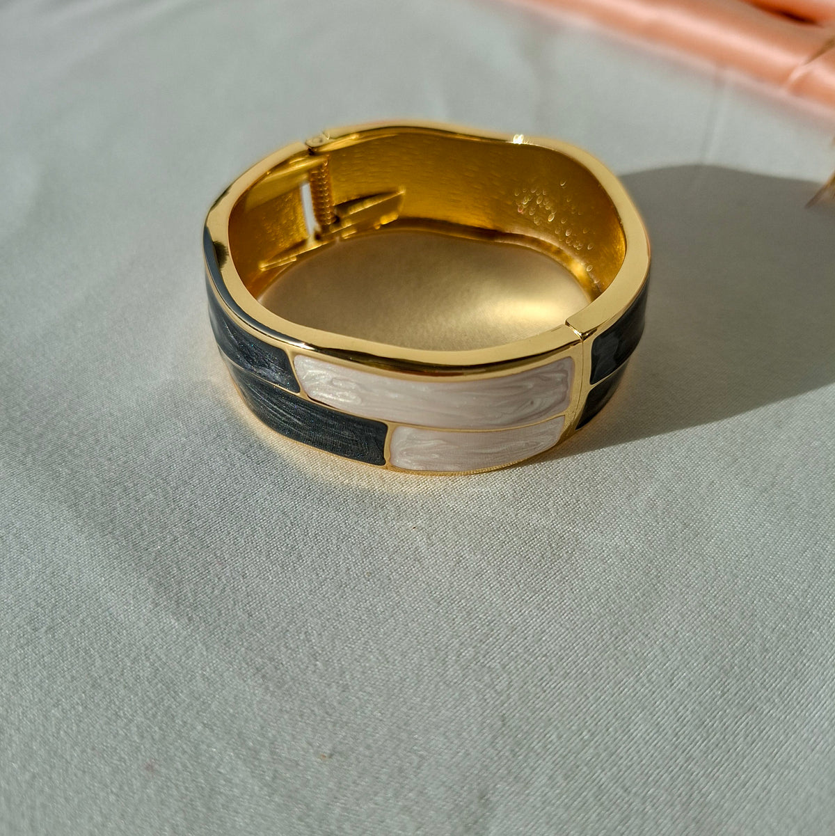 Black Marble Gold Bangle