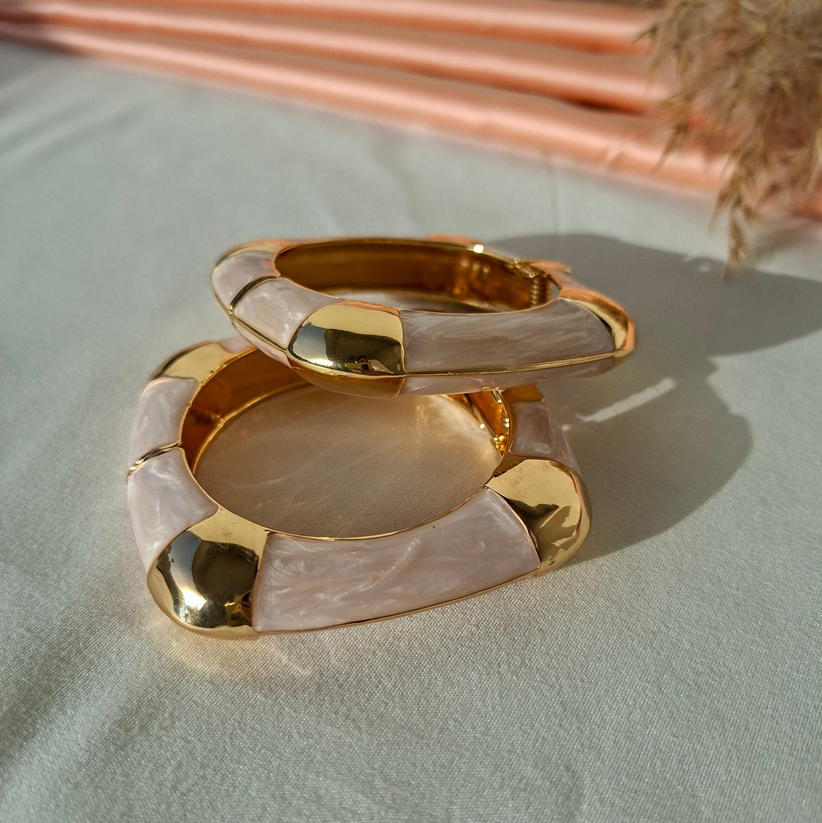 White Marble Chunky Bangle