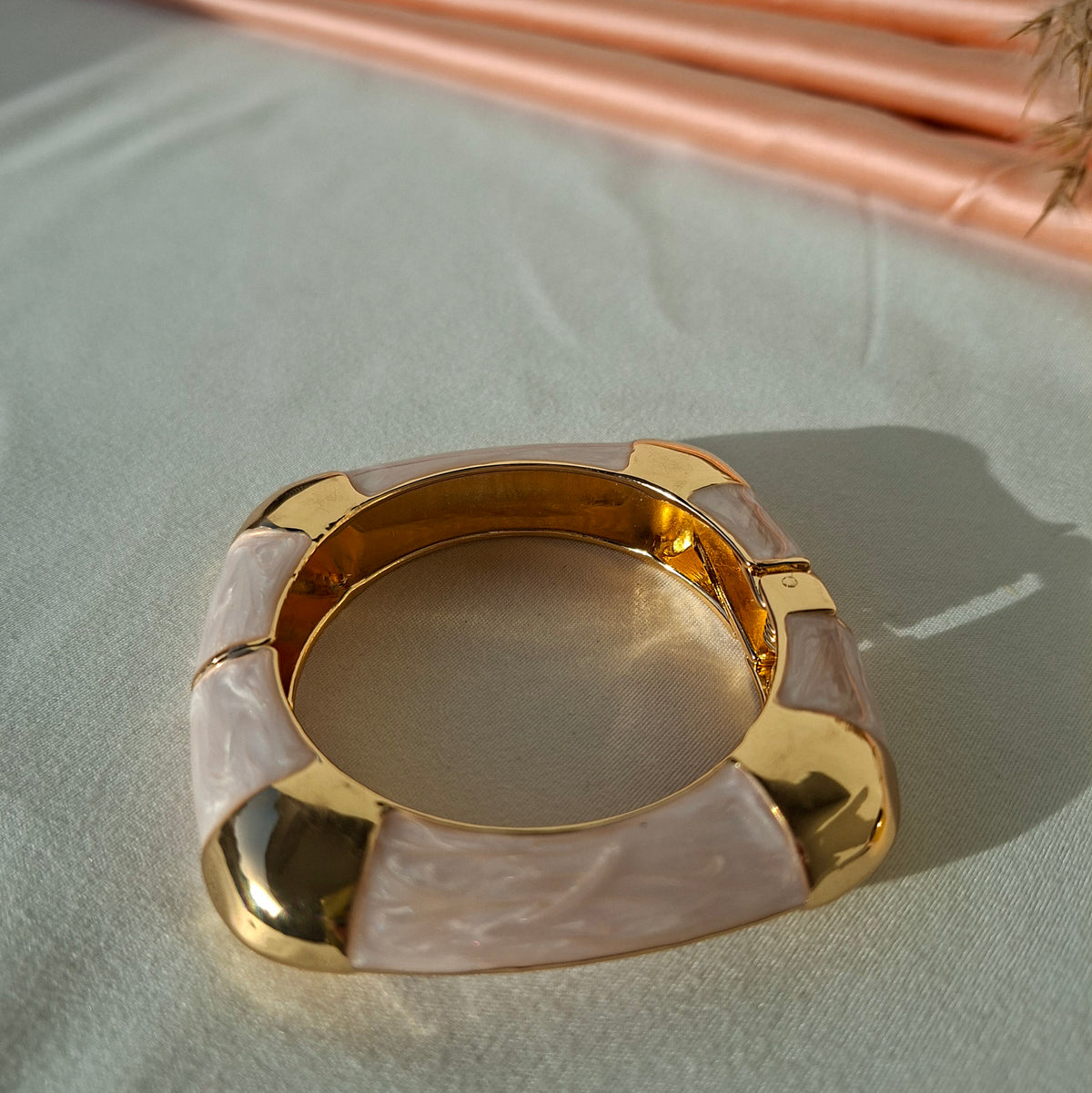White Marble Chunky Bangle
