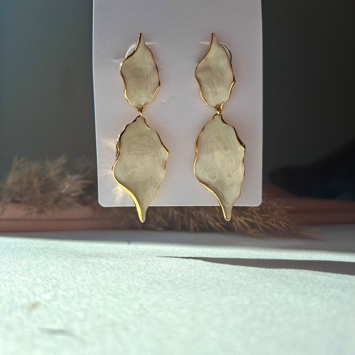 Abstract Enamel Drop Earrings