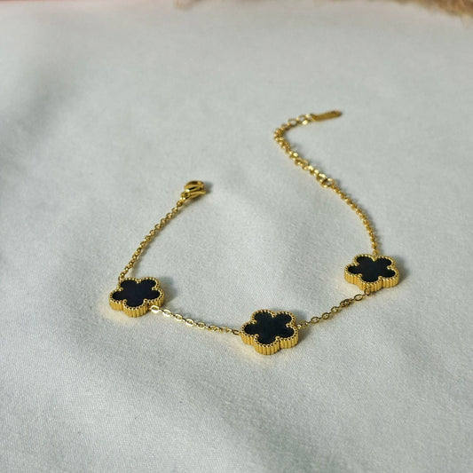 Black Clover Stainless Steel Bracelet