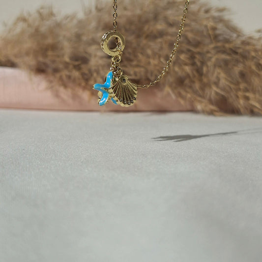 Golden Ocean Charms Necklace